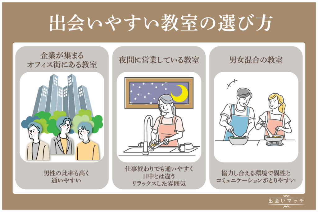 どんな料理教室が出会いやすい？教室選びに役立つポイント3つ